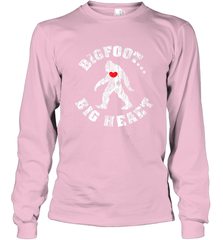 Bigfoot Heart Valentine's Day Lover Art Graphics Great Gift Long Sleeve T-Shirt Long Sleeve T-Shirt - HHHstores