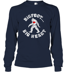 Bigfoot Heart Valentine's Day Lover Art Graphics Great Gift Long Sleeve T-Shirt Long Sleeve T-Shirt - HHHstores