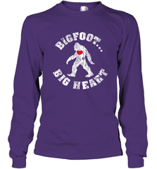 Bigfoot Heart Valentine's Day Lover Art Graphics Great Gift Long Sleeve T-Shirt Long Sleeve T-Shirt - HHHstores
