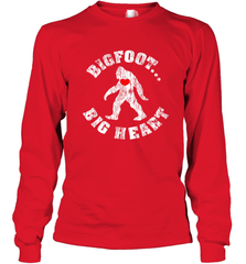 Bigfoot Heart Valentine's Day Lover Art Graphics Great Gift Long Sleeve T-Shirt Long Sleeve T-Shirt - HHHstores
