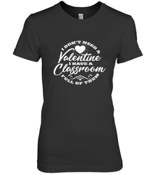 Valentine's Day Teacher School classroom Art Heart Lover Women's Premium T-Shirt