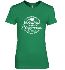 Valentine's Day Teacher School classroom Art Heart Lover Women's Premium T-Shirt Women's Premium T-Shirt - HHHstores