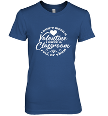 Valentine's Day Teacher School classroom Art Heart Lover Women's Premium T-Shirt Women's Premium T-Shirt - HHHstores