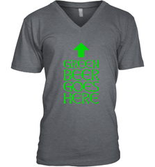 Green Beer Goes Here Funny St. Patrick's Day Men's V-Neck Men's V-Neck - HHHstores