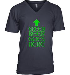 Green Beer Goes Here Funny St. Patrick's Day Men's V-Neck Men's V-Neck - HHHstores