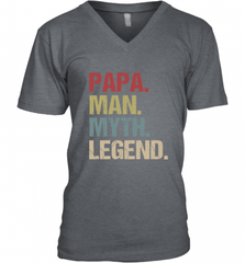 Papa Man Myth Legend Dad Father Men's V-Neck Men's V-Neck - HHHstores