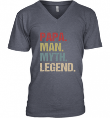Papa Man Myth Legend Dad Father Men's V-Neck Men's V-Neck - HHHstores