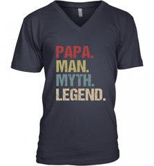 Papa Man Myth Legend Dad Father Men's V-Neck Men's V-Neck - HHHstores