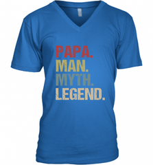 Papa Man Myth Legend Dad Father Men's V-Neck Men's V-Neck - HHHstores