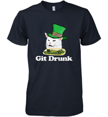 Git Drunk Funny Arguing Cat Meme St Patricks Day Men's Premium T-Shirt Men's Premium T-Shirt - HHHstores