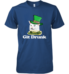 Git Drunk Funny Arguing Cat Meme St Patricks Day Men's Premium T-Shirt Men's Premium T-Shirt - HHHstores