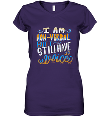 Special Needs NonVerbal Autism Awesome Women's V-Neck T-Shirt Women's V-Neck T-Shirt - HHHstores