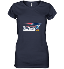 Nfl New England Patriots Champion Mickey Mouse Team Women's V-Neck T-Shirt Women's V-Neck T-Shirt - HHHstores