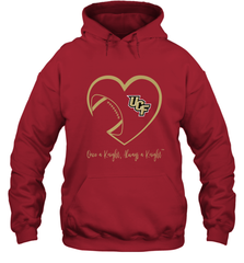 UCF Knights Football Inside Heart  Team  Apparel Hooded Sweatshirt Hooded Sweatshirt - HHHstores