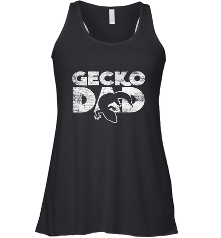 Vintage Gecko Dad  Animal Daddy Fathers Day Gecko Women's Racerback Tank Women's Racerback Tank / Black / XS Women's Racerback Tank - HHHstores