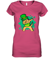 Dabbing Irish Terrier Dog Leprechaun St Patricks Day Ireland Women's V-Neck T-Shirt Women's V-Neck T-Shirt - HHHstores