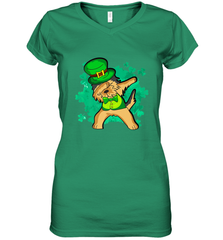Dabbing Irish Terrier Dog Leprechaun St Patricks Day Ireland Women's V-Neck T-Shirt Women's V-Neck T-Shirt - HHHstores