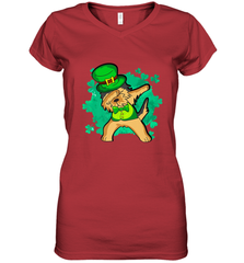 Dabbing Irish Terrier Dog Leprechaun St Patricks Day Ireland Women's V-Neck T-Shirt Women's V-Neck T-Shirt - HHHstores