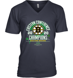 NHL ST PATRICK'S DAY Boston Bruins Fanatics 2020 Eastern Conference Champions Defensive Zone Men's V-Neck