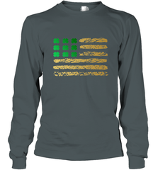 American Flag Green Shamrock Shirt St Patricks Day Long Sleeve T-Shirt Long Sleeve T-Shirt - HHHstores