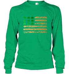 American Flag Green Shamrock Shirt St Patricks Day Long Sleeve T-Shirt Long Sleeve T-Shirt - HHHstores