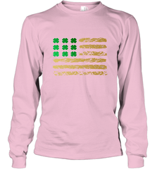 American Flag Green Shamrock Shirt St Patricks Day Long Sleeve T-Shirt Long Sleeve T-Shirt - HHHstores