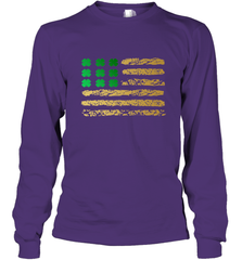 American Flag Green Shamrock Shirt St Patricks Day Long Sleeve T-Shirt Long Sleeve T-Shirt - HHHstores