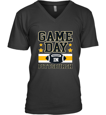 NFL Pittsburgh PA. Game Day Football Home Team Men's V-Neck Men's V-Neck / Black / S Men's V-Neck - HHHstores