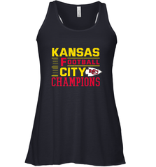 Kansas City Football Champions Vintage KC Distressed Gift Women's Racerback Tank Women's Racerback Tank - HHHstores