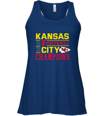 Kansas City Football Champions Vintage KC Distressed Gift Women's Racerback Tank Women's Racerback Tank - HHHstores