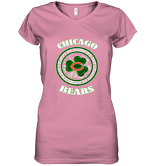 NFL Chicagi Bears Logo Happy St Patrick's Day Women's V-Neck T-Shirt Women's V-Neck T-Shirt - HHHstores