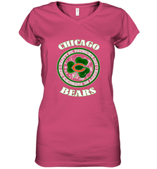 NFL Chicagi Bears Logo Happy St Patrick's Day Women's V-Neck T-Shirt Women's V-Neck T-Shirt - HHHstores