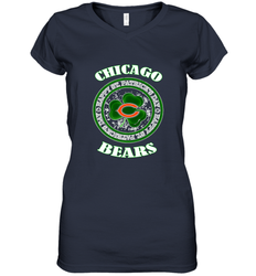 NFL Chicagi Bears Logo Happy St Patrick's Day Women's V-Neck T-Shirt