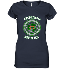 NFL Chicagi Bears Logo Happy St Patrick's Day Women's V-Neck T-Shirt Women's V-Neck T-Shirt - HHHstores