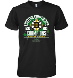 NHL ST PATRICK'S DAY Boston Bruins Fanatics 2020 Eastern Conference Champions Defensive Zone Men's Premium T-Shirt