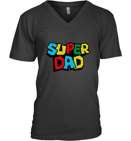 Super Dad like a Mario's classic bros vintage and classic Men's V-Neck Men's V-Neck / Black / S Men's V-Neck - HHHstores