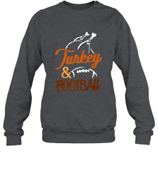 Turkey And Football Thanksgiving Day Football Fan Holiday Crewneck Sweatshirt Crewneck Sweatshirt - HHHstores