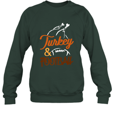 Turkey And Football Thanksgiving Day Football Fan Holiday Crewneck Sweatshirt Crewneck Sweatshirt - HHHstores
