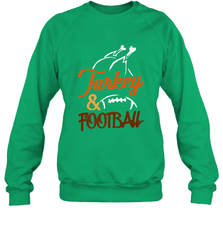 Turkey And Football Thanksgiving Day Football Fan Holiday Crewneck Sweatshirt Crewneck Sweatshirt - HHHstores