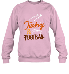 Turkey And Football Thanksgiving Day Football Fan Holiday Crewneck Sweatshirt Crewneck Sweatshirt - HHHstores