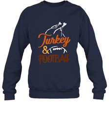 Turkey And Football Thanksgiving Day Football Fan Holiday Crewneck Sweatshirt Crewneck Sweatshirt - HHHstores