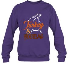 Turkey And Football Thanksgiving Day Football Fan Holiday Crewneck Sweatshirt Crewneck Sweatshirt - HHHstores