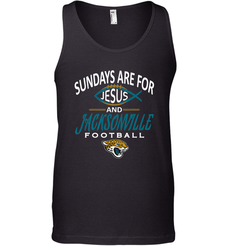 Sundays Are For Jesus and Jacksonville Funny Football Men's Tank Top Men's Tank Top / Black / XS Men's Tank Top - HHHstores