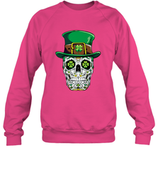 Sugar Skull Leprechaun T Shirt St Patricks Day Women Men Crewneck Sweatshirt Crewneck Sweatshirt - HHHstores