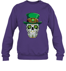 Sugar Skull Leprechaun T Shirt St Patricks Day Women Men Crewneck Sweatshirt Crewneck Sweatshirt - HHHstores