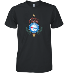 NBA Philadelphia 76ers Logo merry Christmas gilf Men's Premium T-Shirt