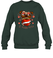 I Pug You Cute Valentines Day Love Heart Pug Dog Valentine Crewneck Sweatshirt Crewneck Sweatshirt - HHHstores