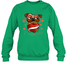 I Pug You Cute Valentines Day Love Heart Pug Dog Valentine Crewneck Sweatshirt Crewneck Sweatshirt - HHHstores