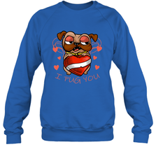 I Pug You Cute Valentines Day Love Heart Pug Dog Valentine Crewneck Sweatshirt Crewneck Sweatshirt - HHHstores