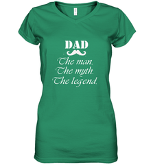 Dad the man the myth the legend Happy Father's day Women's V-Neck T-Shirt Women's V-Neck T-Shirt - HHHstores